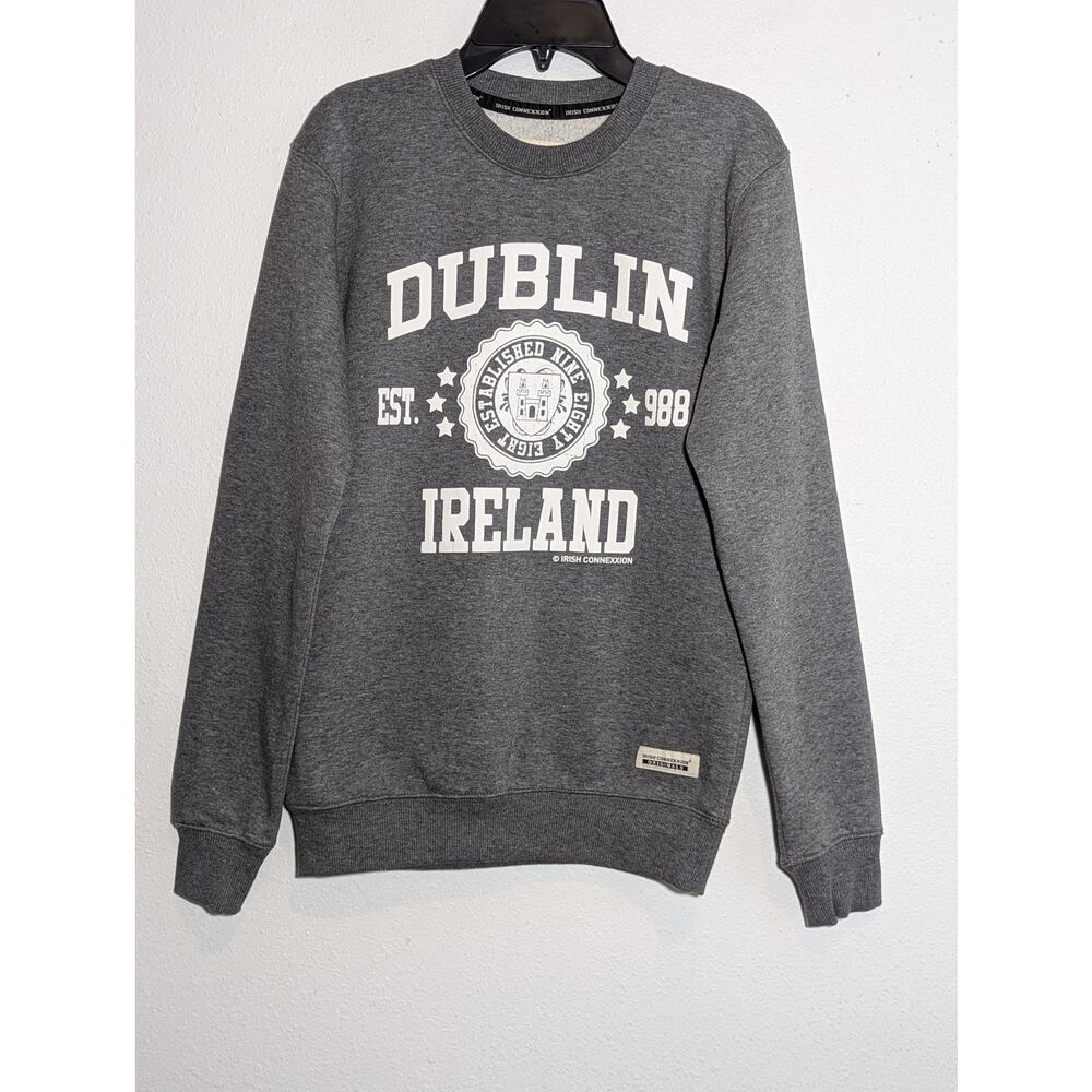 Gray Crew Neck Sweatshirt. Dublin Ireland. Size XS.